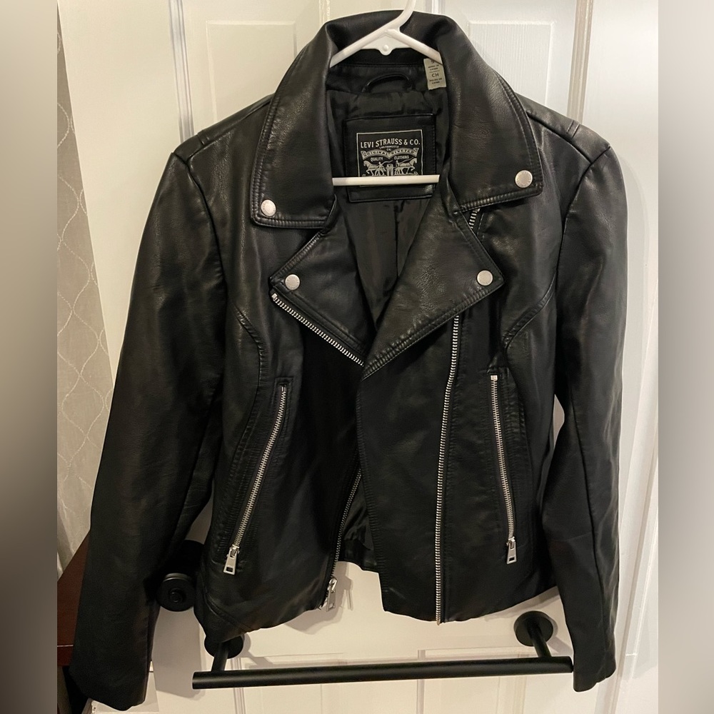 Levi’s Black Pleather Jacket